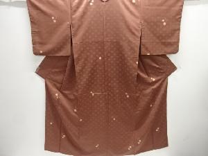 花模様手織り紬着物